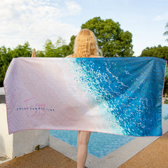 Curvva® Double Sided Velvet Beach Towel For Seaside Swimming Quick Drying Bath Towel
