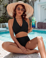 Curvva® Tummy Control Bathing Suits Modest High Waisted Bikini Sets