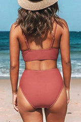 Curvva® V-Neck High Waist Bikini