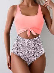 Curvva® Women's One Piece Swimsuit Tummy Control Slimming Bathing Suit Cutout Tie Knot Swimwear