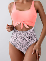 Curvva® Women's One Piece Swimsuit Tummy Control Slimming Bathing Suit Cutout Tie Knot Swimwear