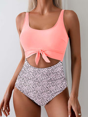 Curvva® Women's One Piece Swimsuit Tummy Control Slimming Bathing Suit Cutout Tie Knot Swimwear