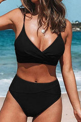 Curvva® V-Neck High Waist Bikini