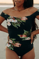Curvva® The Floral off Shoulder One Piece Swimsuit