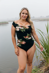 Curvva® The Floral off Shoulder One Piece Swimsuit