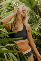 Curvva® Black Colorblock Cut Back Bikini Set