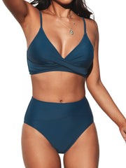 Curvva® V-Neck High Waist Bikini