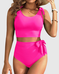 Curvva® Two Piece High Waisted Swimsuits Women Tummy Control Bikini Modest Bathing Suit