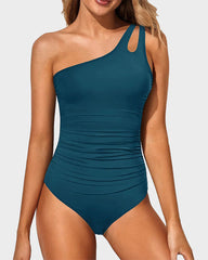 Curvva® One Shoulder One Piece Swimsuit for Women Tummy Control Bathing Suits