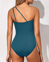 Curvva® One Shoulder One Piece Swimsuit for Women Tummy Control Bathing Suits