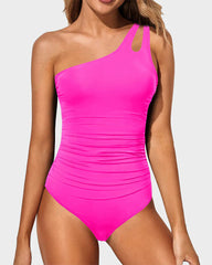 Curvva® One Shoulder One Piece Swimsuit for Women Tummy Control Bathing Suits