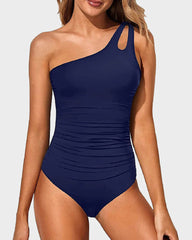 Curvva® One Shoulder One Piece Swimsuit for Women Tummy Control Bathing Suits