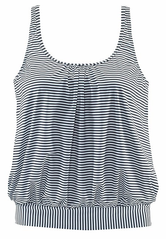 Curvva® Striped Loose Tankini Set